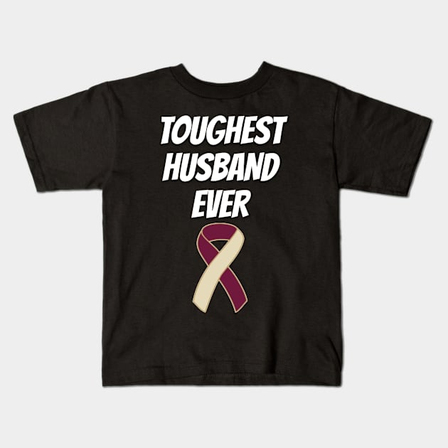 Head And Neck Cancer Husband Kids T-Shirt by mikevdv2001